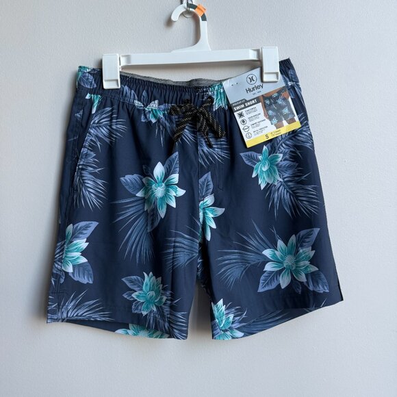 NWT Hurley Navy Floral Swim Shorts - Picture 4 of 11